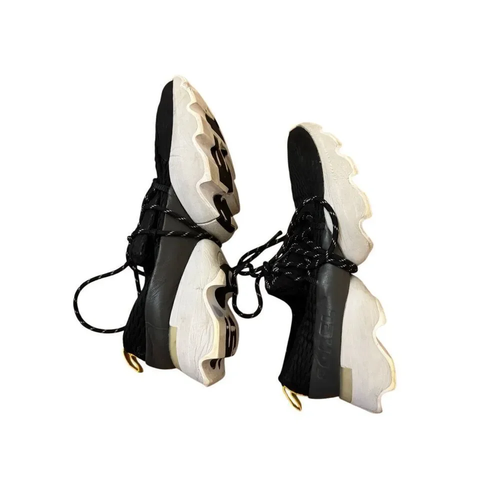 Sorel Kinetic Impact Lace Sneaker Black & White Women’s Size 8